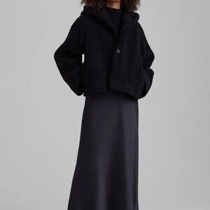 NWT Club Monaco Black Cropped Teddy Jacket/Coat